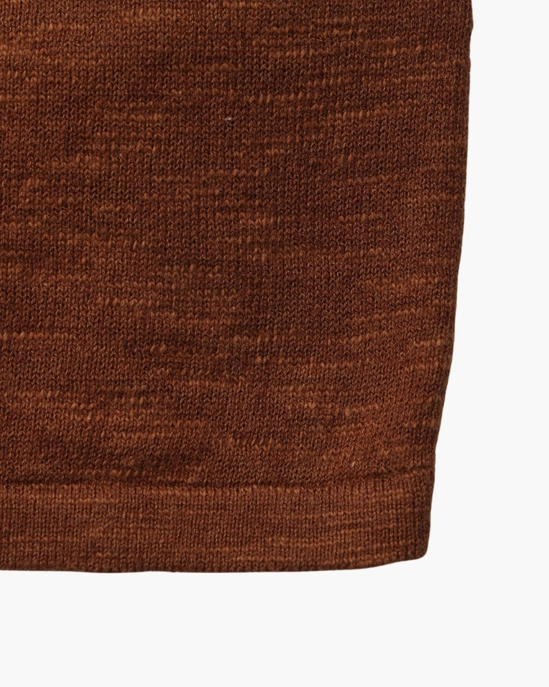 Leinen-Baumwolle Essential Rundhals