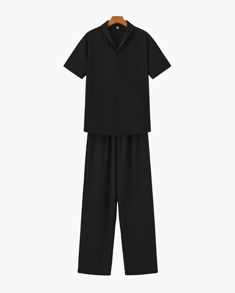 Baumwoll-Polo- & Hosen-Set