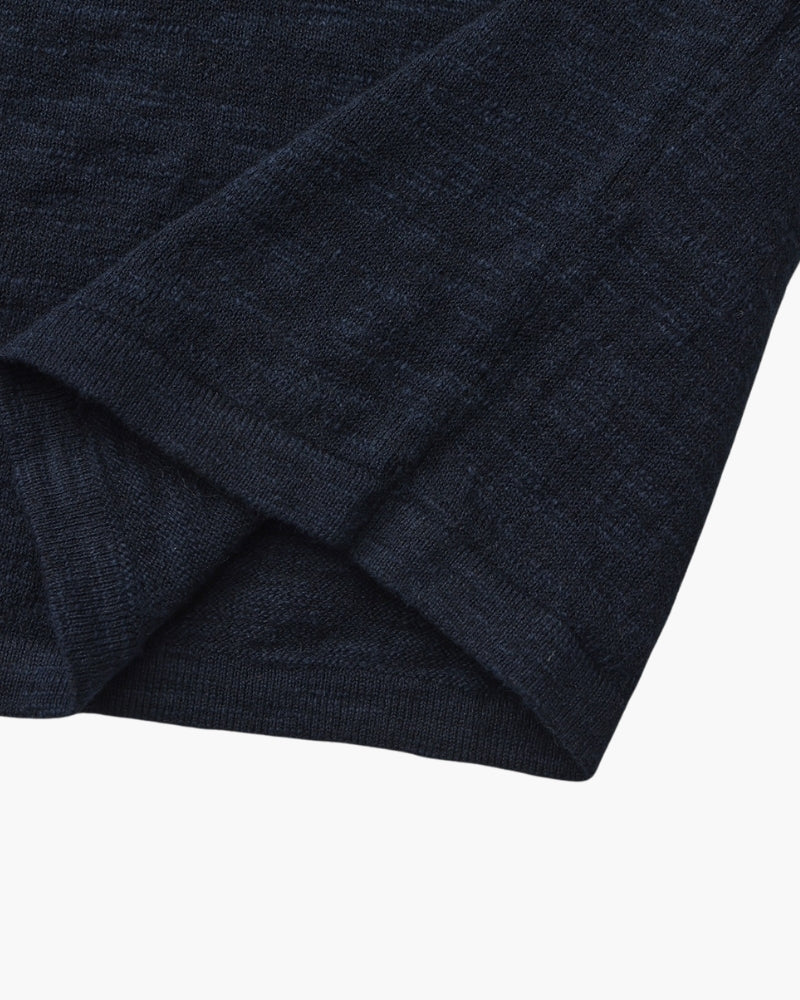 Leinen-Baumwolle Essential Rundhals