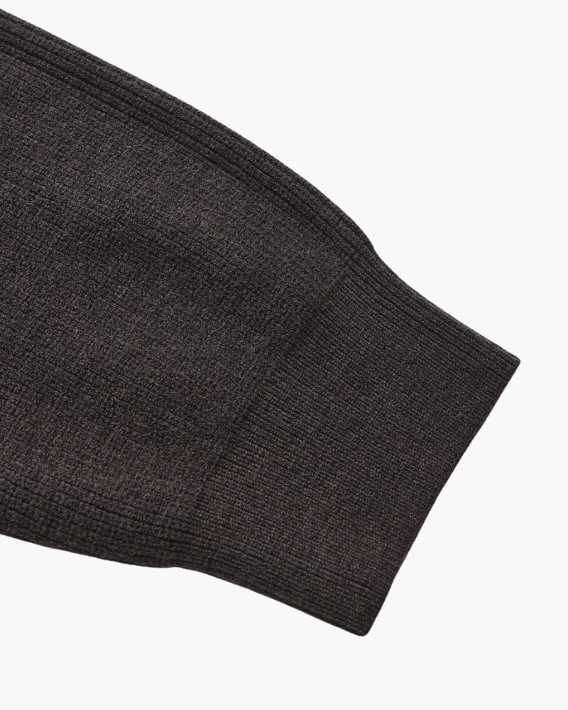 Eleganter Halb-Reißverschluss Strickpullover