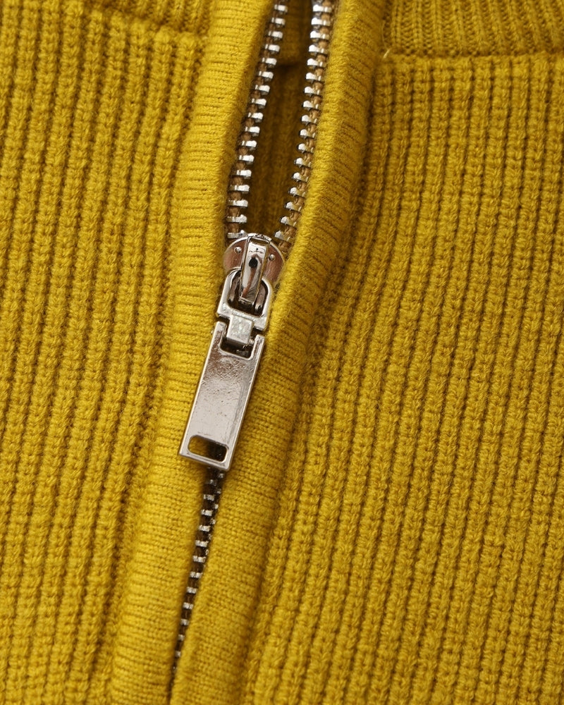 Eleganter Halb-Reißverschluss Strickpullover