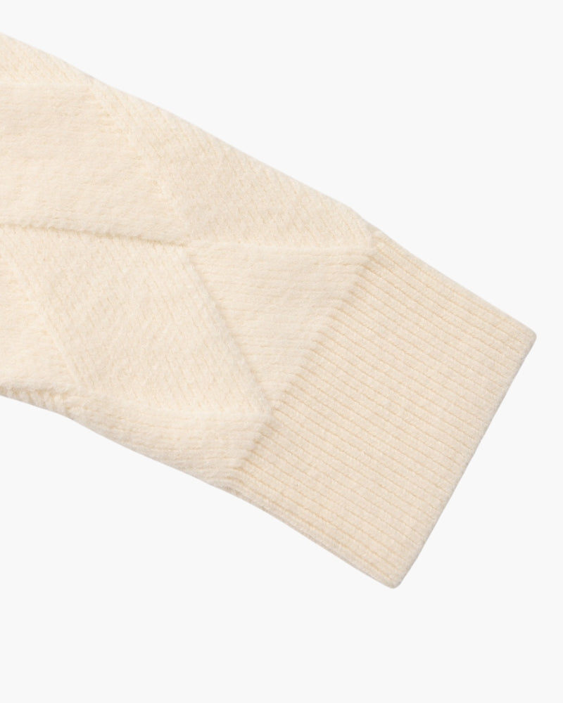 Diamond Knit Rundhalspullover