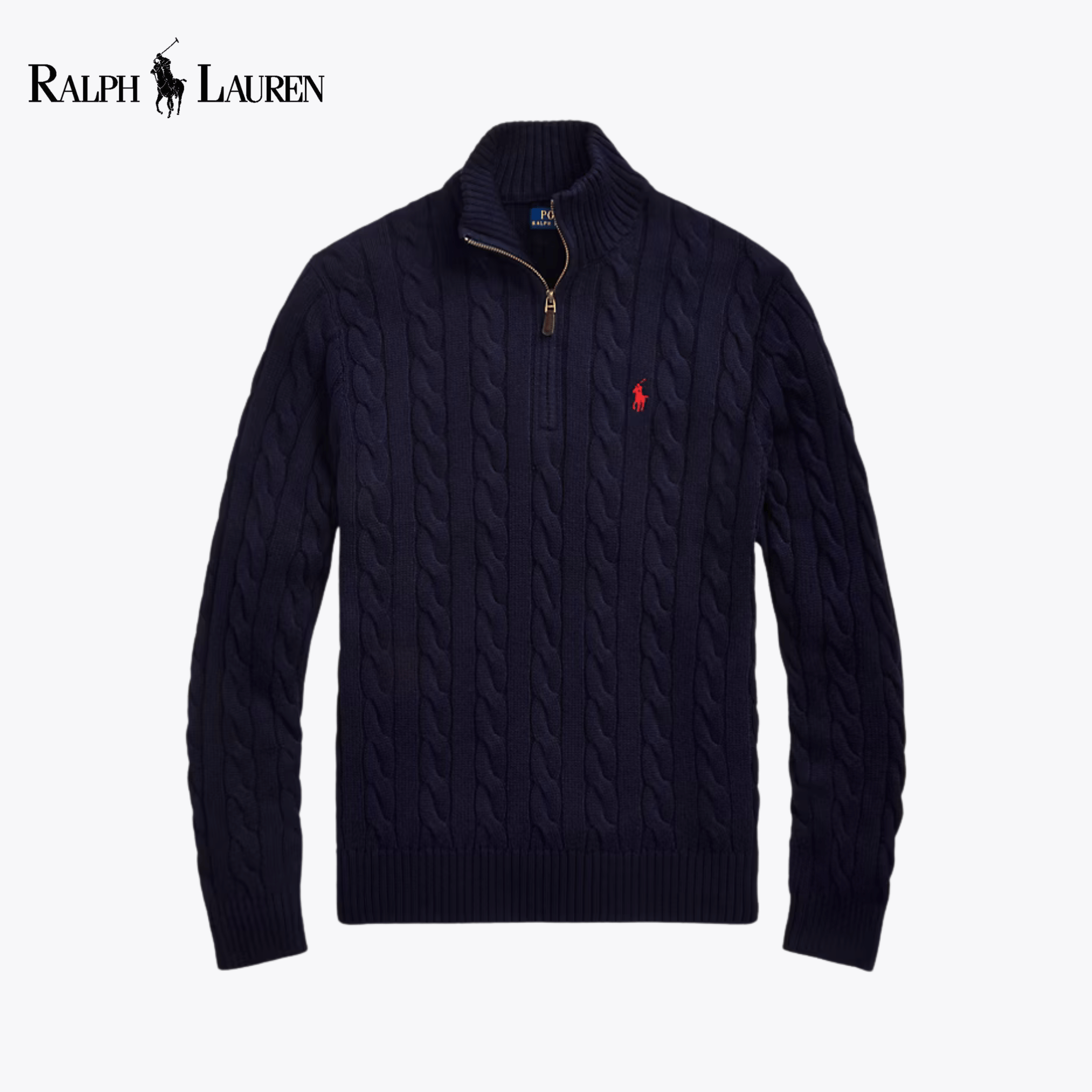 RL Harbour Cable-Knit Half-Zip