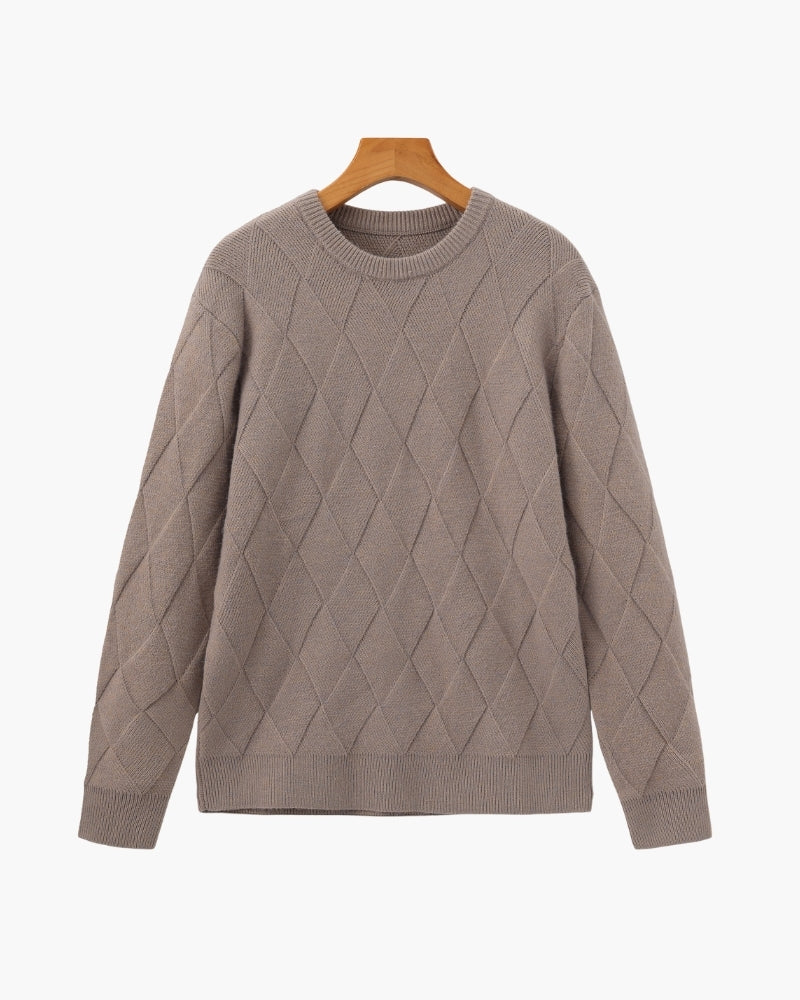 Diamond Knit Rundhalspullover