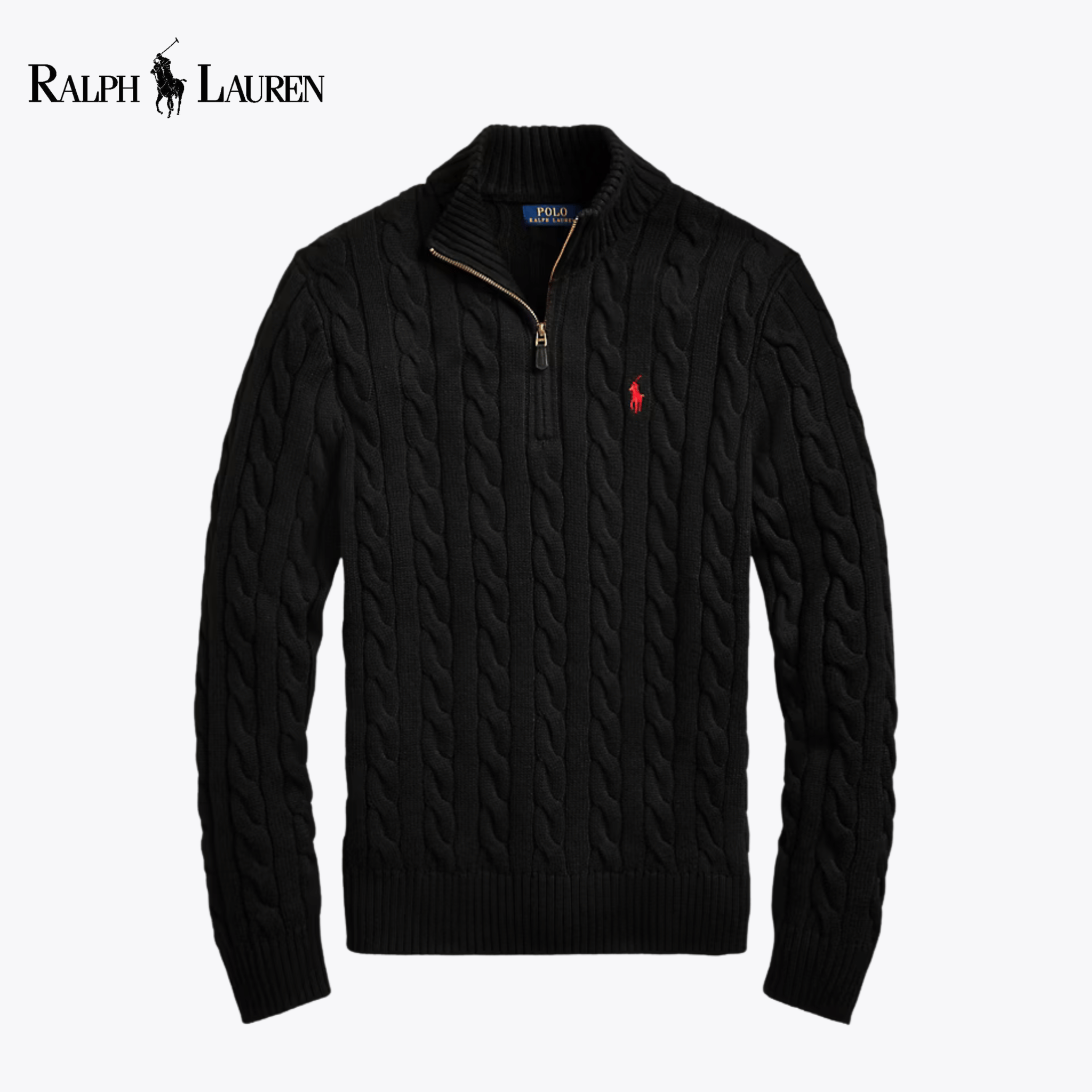 RL Harbour Cable-Knit Half-Zip