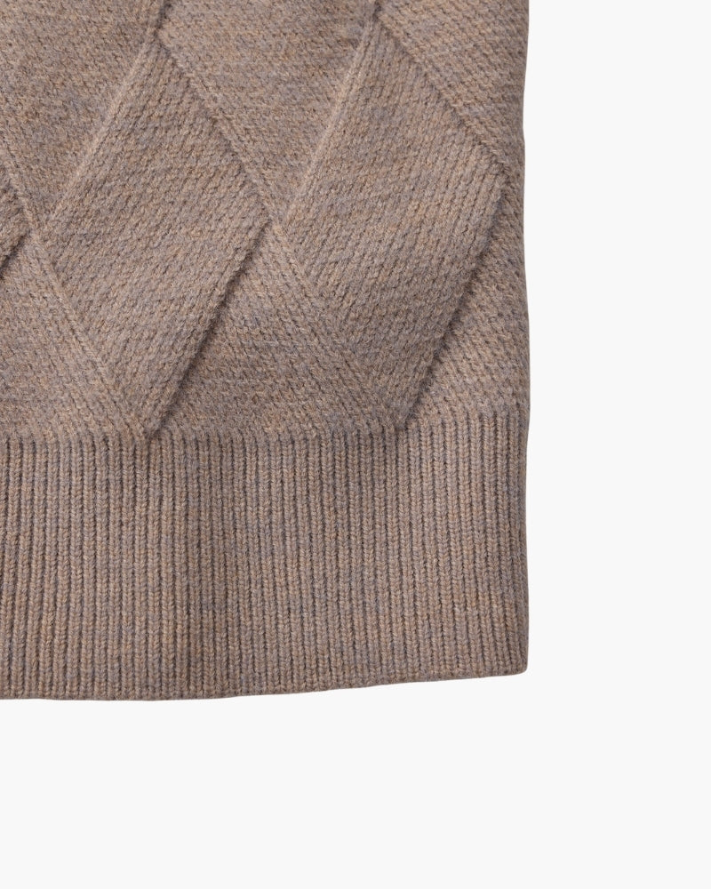 Diamond Knit Rundhalspullover