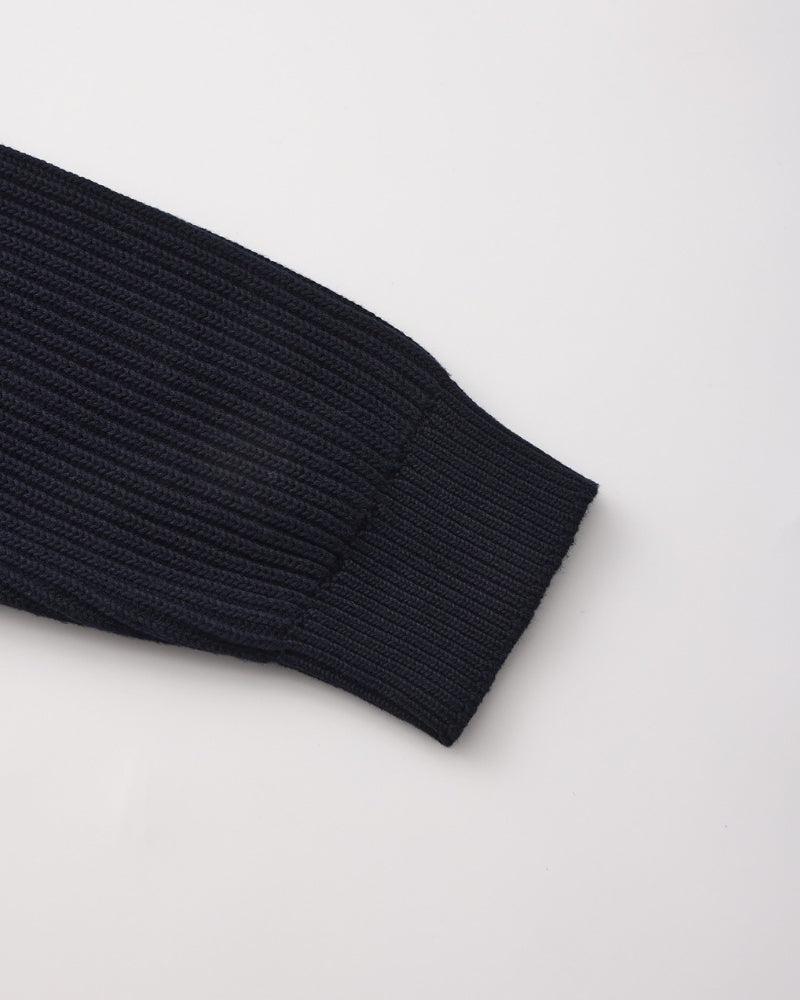 Rippstrick Rundhalspullover