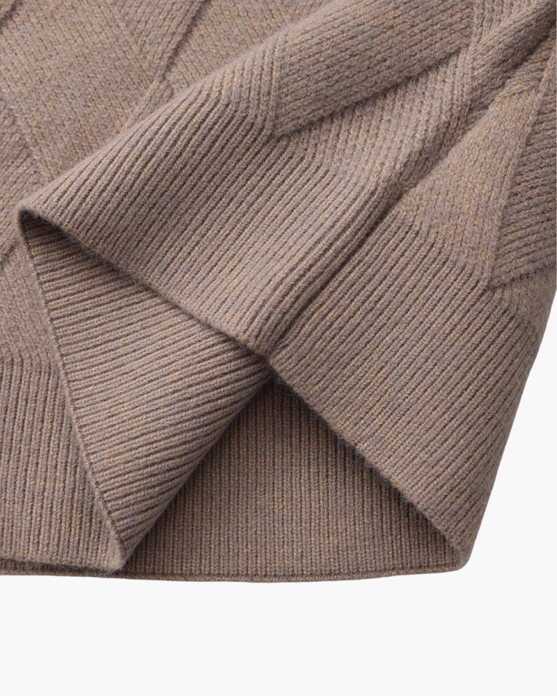 Diamond Knit Rundhalspullover