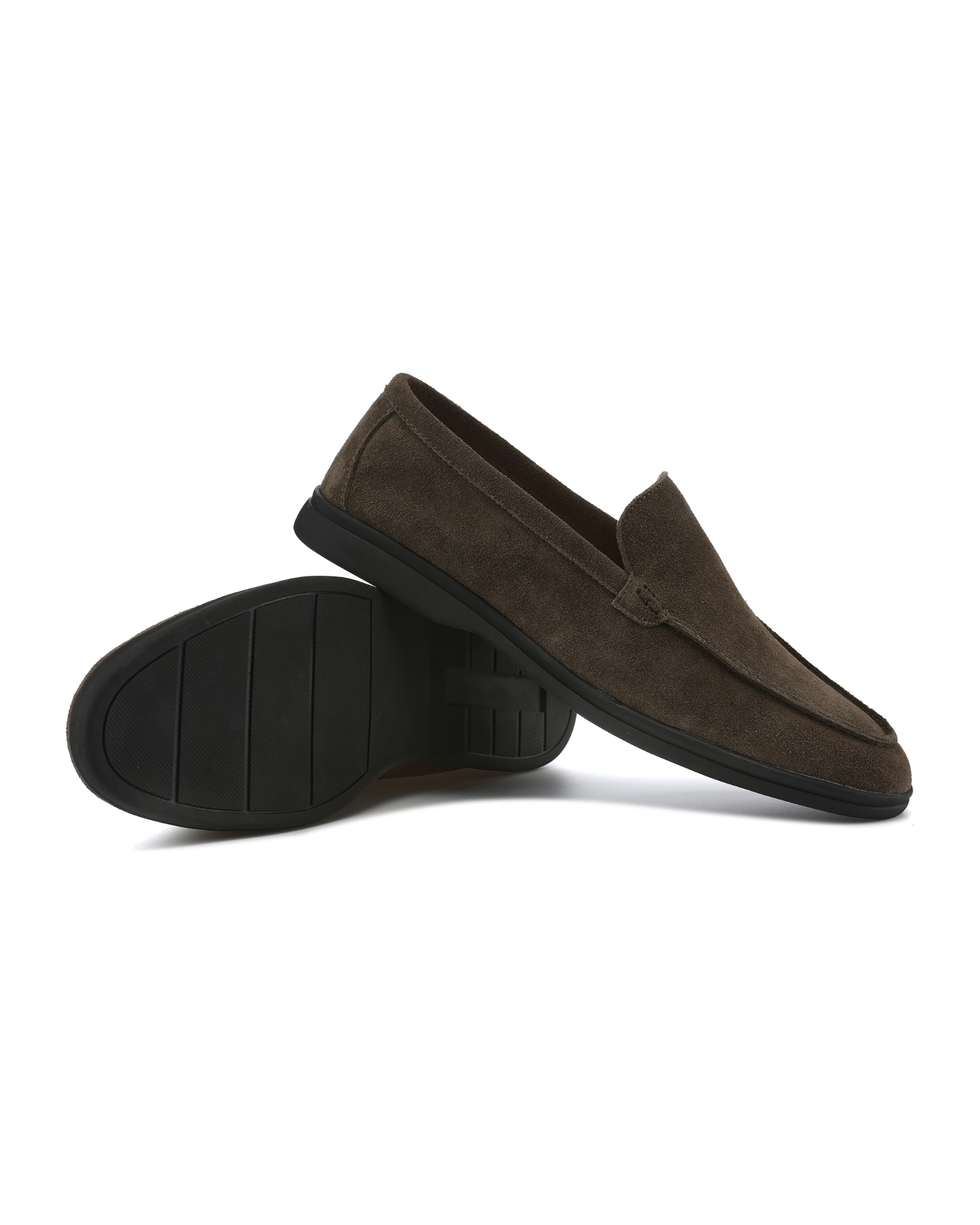 Premium Wildleder-Loafer – Schwarze Sohlen