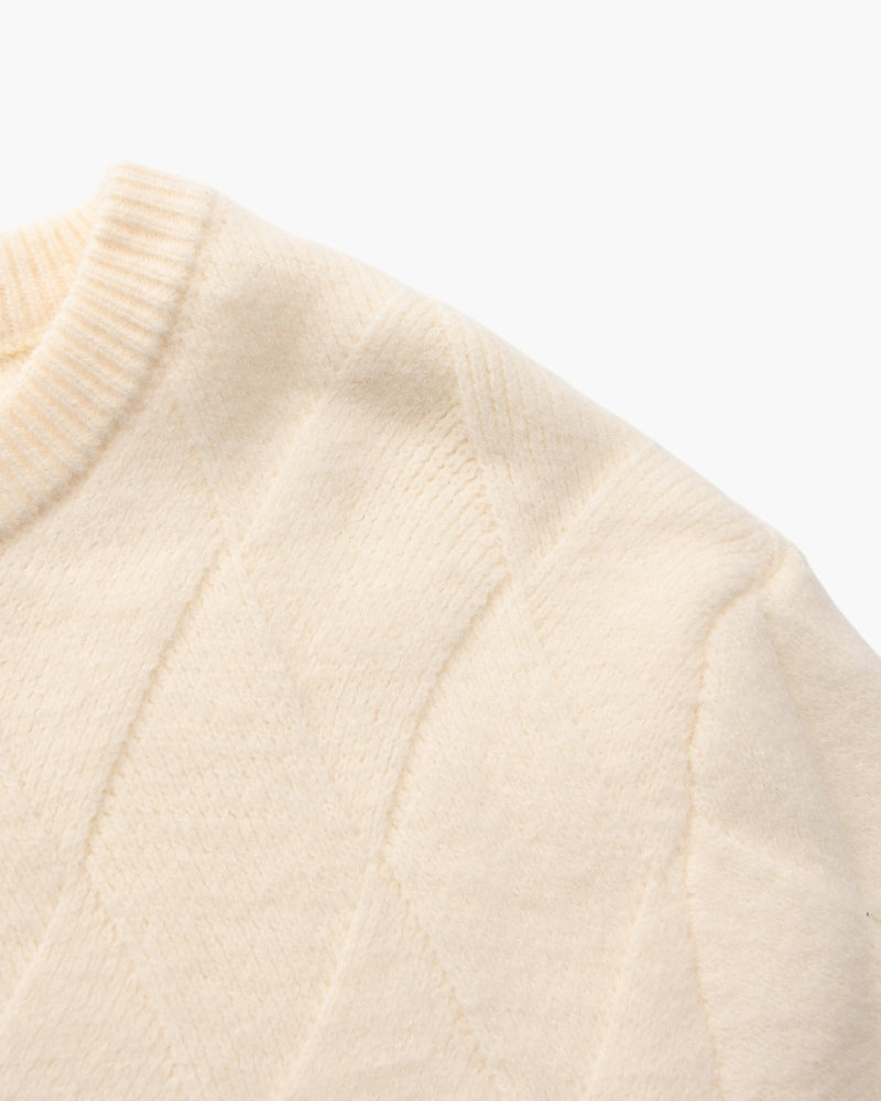 Diamond Knit Rundhalspullover