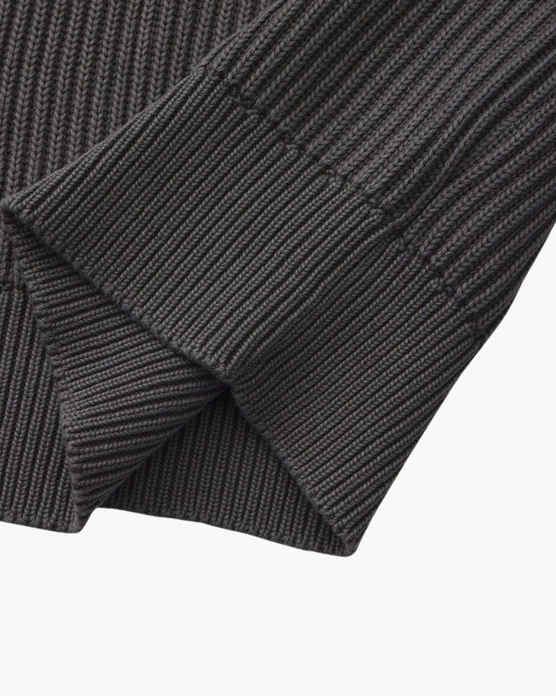 Rippstrick Rundhalspullover