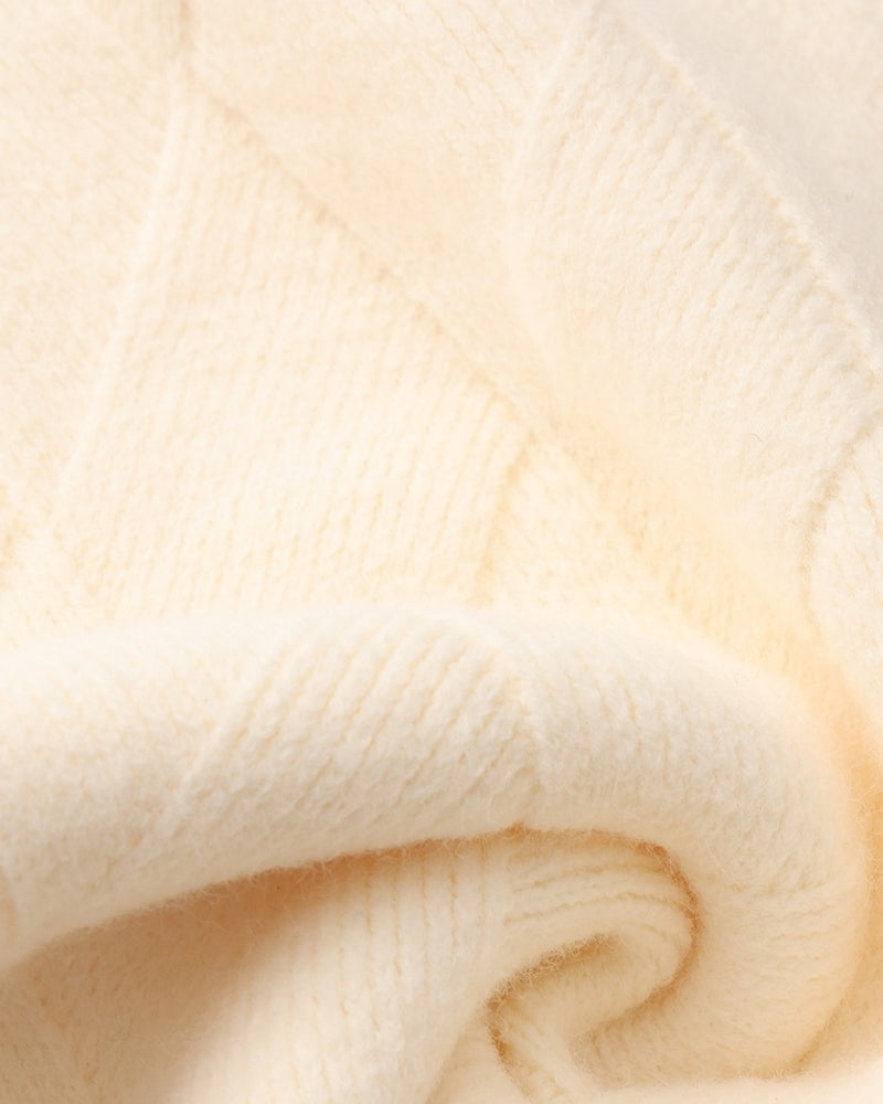 Diamond Knit Rundhalspullover