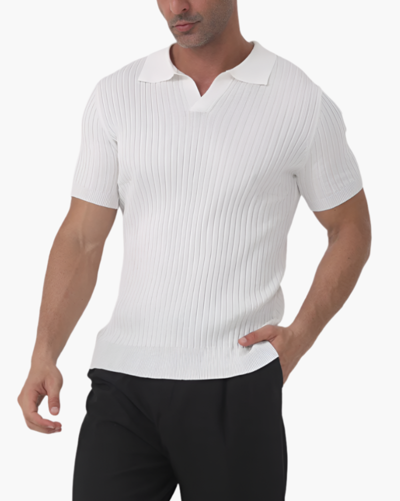 Florence – Geripptes Baumwoll-Poloshirt